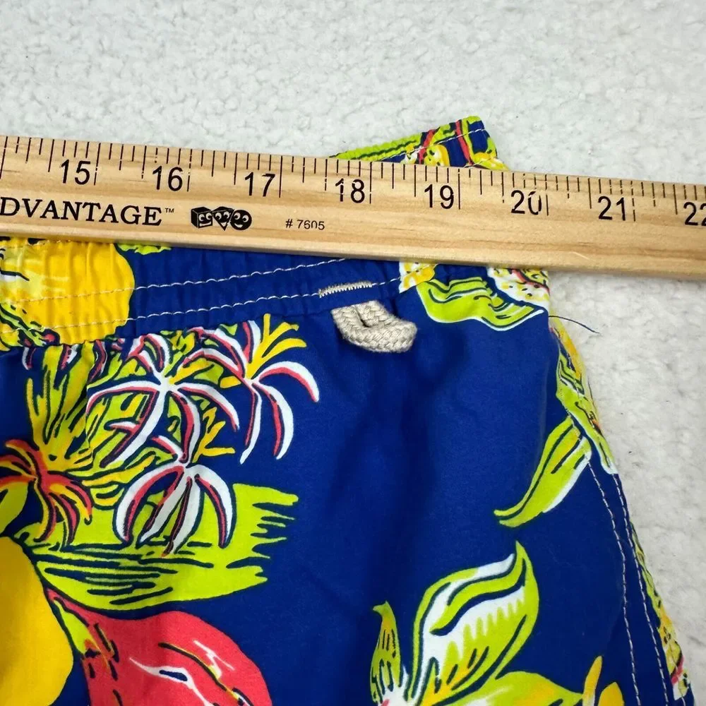 Polo Ralph Lauren Swim Trunks Men's 2XB Lined Blue Hawaiian Hibiscus Floral 6.5